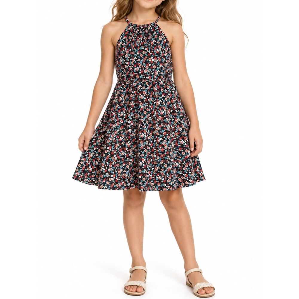 🔥 5 for $30 🔥 SHEIN Girls’ Floral Halter-Neck Dress | Size 8Y